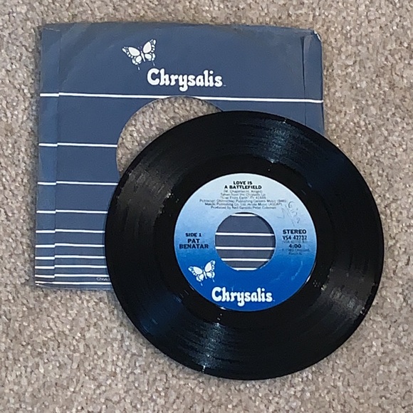 Vintage Pat Benatar 7” Vinyl Record, Love is a Battlefield, 1983 - Picture 3 of 8